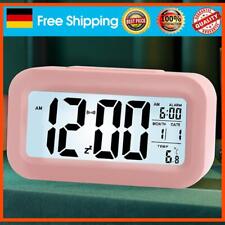 Digital Alarm Clock Large-character Mute Clock for Bedside Office (Pink) comprar usado  Enviando para Brazil