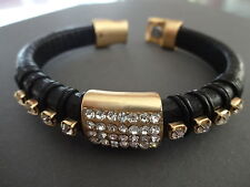 Bracelet cuir noir d'occasion  Toulon-