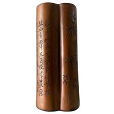 Usado, Reposabrazos de bambú chino de la dinastía tallado estudio escritura reposabrazos almohada arte segunda mano  Embacar hacia Argentina