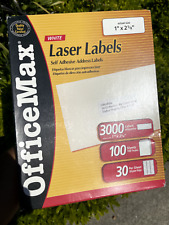 Etiquetas laser brancas Office Max 2.550 PACOTE: 1" x 2,63" etiqueta de endereço autoadesiva comprar usado  Enviando para Brazil