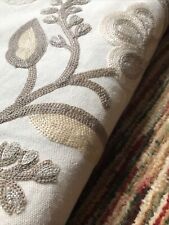 Crewel embroidered fabric for sale  LEDBURY