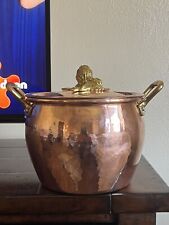 RUFFONI Historia Hammered Copper STOCKPOT w Acorns Knob Lid 3 1/2 Qt - NEW for sale  Shipping to South Africa