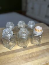 6 glass spice storage jars for sale  Montgomery