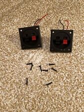 Conector de terminais de alto-falante quadrado tipo 2 vias áudio plástico preto 2 peças comprar usado  Enviando para Brazil