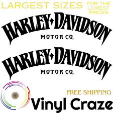 Set (2) Fits Harley Davidson Motorcycle Tanks Arched Logo ANY Color Vinyl Decals for sale  Shipping to South Africa