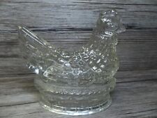 antique hen on Easter Basket design glass candy containe  in good condition   Z4, used for sale  Shipping to Canada