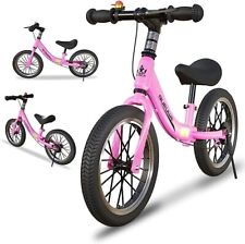 Bicicleta de equilibrio Bueuwe de 14 pulgadas para niñas y niños, sin pedales bicicleta para niños rosa segunda mano  Embacar hacia Mexico