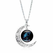 Collar Horóscopo Horóscopo Signo del Zodiaco en Forma de Luna Colgante Astrológico con Cadena de 17  segunda mano  Embacar hacia Mexico