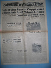 Corriere informazione 1949 usato  Cicagna