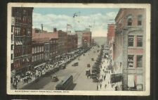Akron,Oh/ Main St.North from Mill/crowd/trolley/old cars/law office/China shp pc for sale  Shipping to Canada
