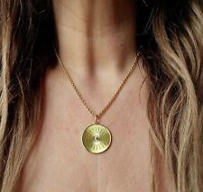 Gold disc necklace for sale  CRAWLEY