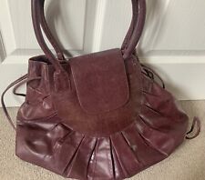 Purple leather handbag for sale  EVESHAM