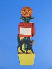 Caixa de correio vintage Halloween 1920 cartão de lugar abóbora gato preto. NOS. comprar usado  Enviando para Brazil