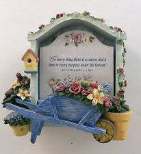 Usado, Carrinho de flores de resina com 28 cartões inspiradores Sierra Gift Co 5x5x3” Garden EUA comprar usado  Enviando para Brazil