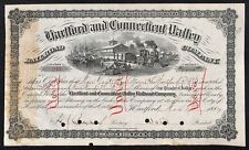 Certificado de stock Hartford and Connecticut Valley RR 1887 para compartir NYNH&HRR 7975 segunda mano  Embacar hacia Argentina