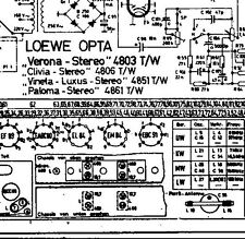 Loewe Original Service Circuit Diagram for Verona 4803 - Clivia - Vineta - Paloma for sale  Shipping to South Africa