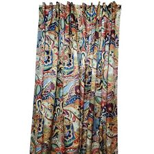 Pier 1 Imports Vibrant Paisley Tab Back Panels Curtains (2) 50" x 96" - 5 avail., used for sale  Shipping to South Africa