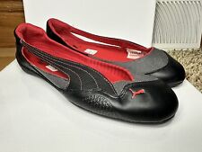 Sapatos de condução Puma Ferrari sapatilhas de balé couro preto vermelho vencedor diva tamanho 8 comprar usado  Enviando para Brazil