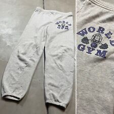 Used, Vintage World Gym Sweatpants Bodybuilding M/L Gorilla Logo 90s 80ss Joggers for sale  Shipping to South Africa
