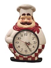 Reloj de Pared de Cerámica Fat Chef Único Impresionante Decoración de Cocina  segunda mano  Embacar hacia Argentina