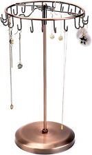 Copper Necklace Jewellery Stand Jewelry Display Hanger Earring Storage Holder, used for sale  Shipping to South Africa