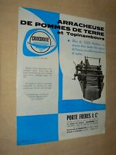 Prospectus Arracheuse Pomme Terre CROCODILE 3  Tracteur Tractor Traktor Brochure d'occasion  Charolles