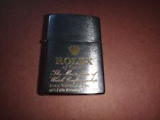 Encendedor con cremallera cromado cepillado año 2013 Rolex de Ginebra logotipo de reloj nunca usado segunda mano  Embacar hacia Argentina