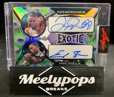 Floyd Mayweather Jr. Errol Spence Jr. 2022 Leaf Exotic Peacock 1/1 Dual Auto for sale  Shipping to South Africa