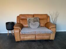 dfs brown leather sofa for sale  MILTON KEYNES