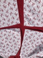 Colcha King de Algodão Vermelho Chaps Mini Estampa Floral 104x98” Muito Bom Estado Usado comprar usado  Enviando para Brazil