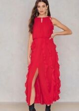 Używany, Moon River marszczona czerwona sukienka maxi S na sprzedaż  Wysyłka do Poland