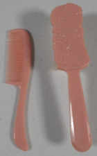 Juego de 2 cepillos para el cabello rosa bebé cordero de 5,5" plástico set de aseo de 2 bebés vintage segunda mano  Embacar hacia Mexico