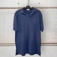 Peter Millar Summer Comfort Blue Polo Shirt Size Large Pine Tree Golf Club Logo for sale  Shipping to South Africa