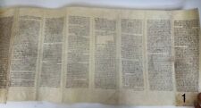 Vintage Torah scroll sheets from parshat Devarim 36cm used Jewish Judaica gift for sale  Shipping to South Africa