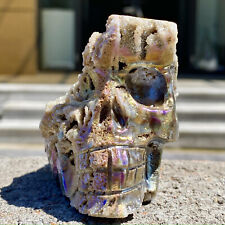 307G Natural sphalerite skull Quartz Carved Crystal Skull Reiki Healing, used for sale  Shipping to Canada