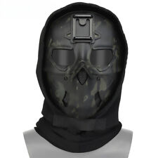 Máscara facial tática completa protetora airsoft máscara capuz capacete de caça comprar usado  Enviando para Brazil