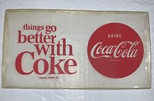 Things Go Better With Coke Insert Coca Cola Sign 11 1/2” By 6 1/2” for sale  Shipping to South Africa