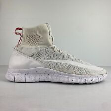 Used, Nike Running Shoes Mens US 10 Triple White FlyKnit Mercurial Mid Top Sneakers for sale  Shipping to South Africa