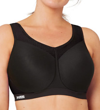 GLAMORISE Black Full Figure Wonderwire Sports Bra, US 44H, UK 44FF, NWOT for sale  Shipping to South Africa