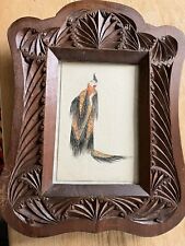 Used, Art Deco Lady Watercolour Ornate Oak Frame Antique Collectable for sale  Shipping to South Africa