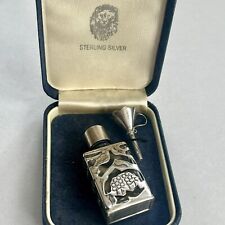 Frasco de perfume e funil prata esterlina aroma Ari Norman vintage Londres 1997 caixa, usado comprar usado  Enviando para Brazil