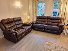 Leather seat sofa for sale  COVENTRY