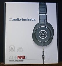 Auriculares sobre la oreja Audio-Technica ATH-M40x - negros + almohadillas de cuero de vaca segunda mano  Embacar hacia Argentina