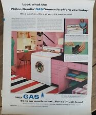 Philco Bendix 1957 secadora de gas gabinetes rosa anuncio vintage segunda mano  Embacar hacia Argentina