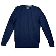 Suéter masculino Club Room malha de cabo gola redonda sólido azul marinho P comprar usado  Enviando para Brazil