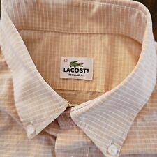 Camisa polo masculina manga longa algodão 42 ajuste regular original botão para cima Lacoste comprar usado  Enviando para Brazil
