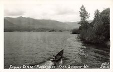 Cartão postal Washington: canoa motorizada no lago Quinault, RPPC, c1945, Ellis comprar usado  Enviando para Brazil