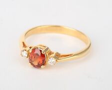 Used, 18ct Yellow Gold Red Garnet and Dimond Ring for sale  Shipping to South Africa