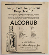 "Anuncio impreso de alcohol para frotar Alcorub 1922 Outlook original ~5,5x6,25" segunda mano  Embacar hacia Argentina