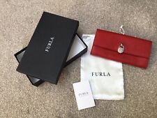 Furla red leather for sale  LEICESTER